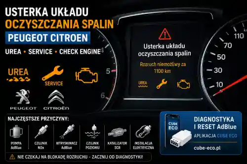 Usterka układu oczyszczania spalin citroen peugeot